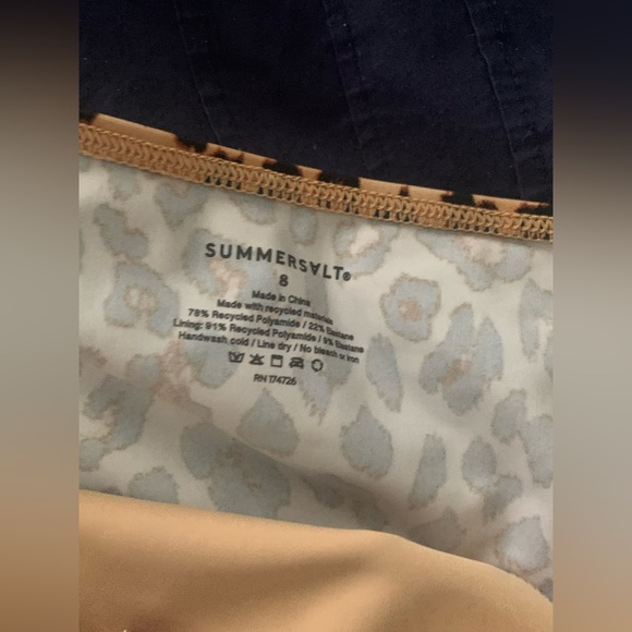 NWT leopard print bikini top, rash guard, bikini bottoms - Picture 7 of 12